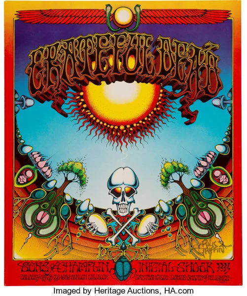 80's THE DEAD Flying Eyeball ポスター Jimi Hendrix 'Flying Eyeball' Poster Sells for More than $7,000 on